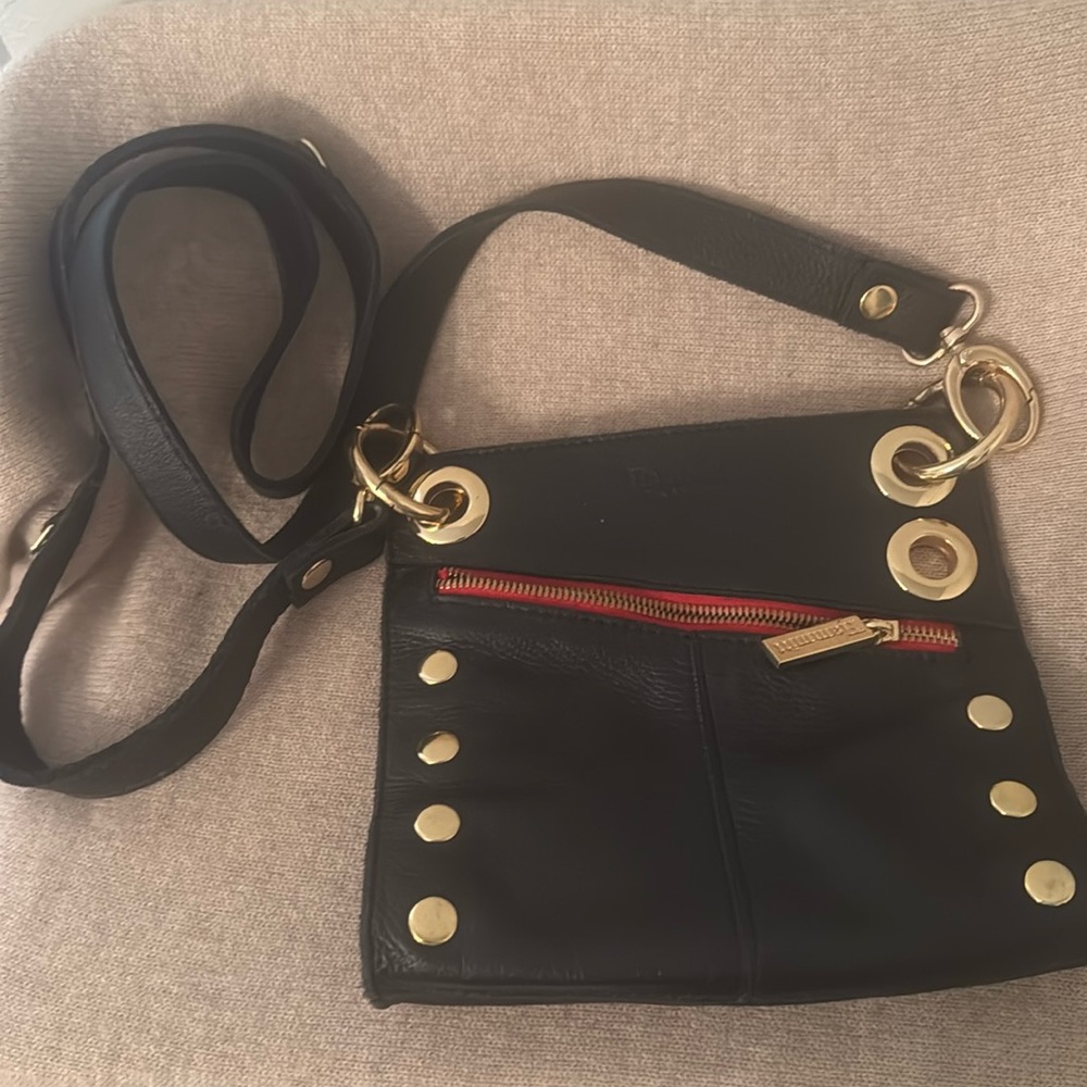 Hammitt Tony Small black leather crossbody bag